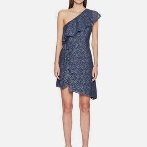 Zac Posen Kyre Dress Flint Blue Floral Lace 10 NWT